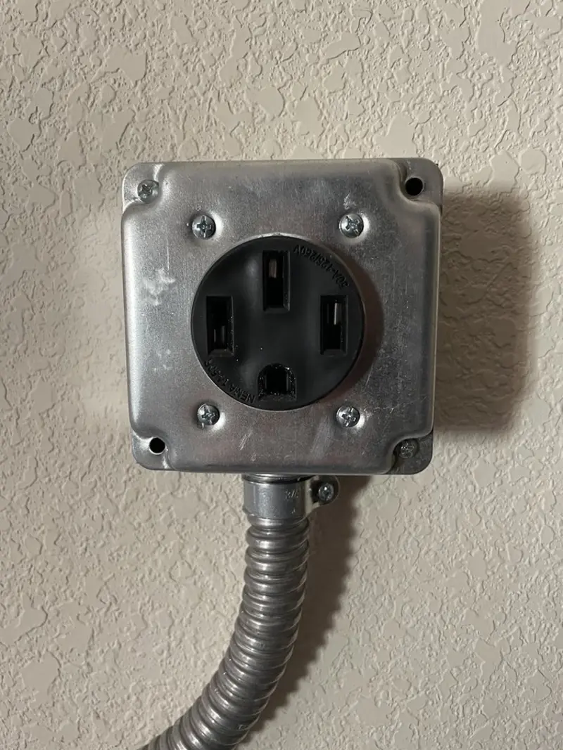 NEMA 14-50 outlet installed for Electrical Panel Upgrade in Fountain